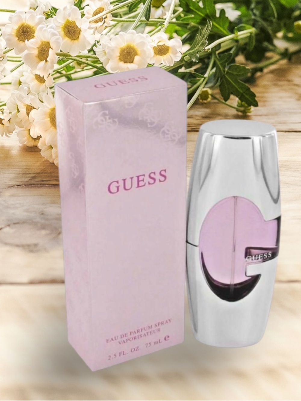 Guess Pink Fragrance Box with Rose Logo